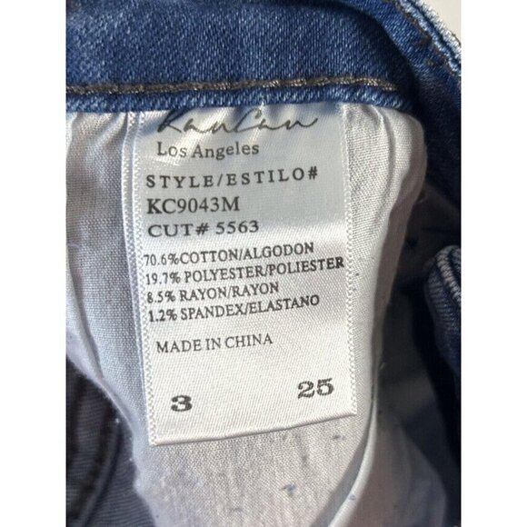 Kancan Distressed Medium Wash Blue Casual Denim Jean Skirt Size 3/25 - Picture 10 of 10